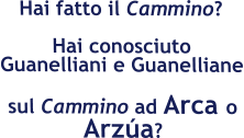 Hai fatto il Cammino?  Hai conosciuto Guanelliani e Guanelliane  sul Cammino ad Arca o Arzúa?